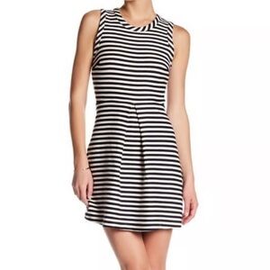 Madewell Black and White Striped Sleeveless Dress—-Size: Small